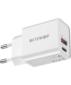 Wall Charger Blitzwolf BW-S20, USB, USB-C, 20W (white)