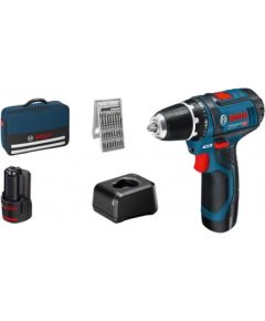 Bosch Cordless drill GSR 12V-15, 2x2.0Ah, 25 ACC, GAL 12V-20