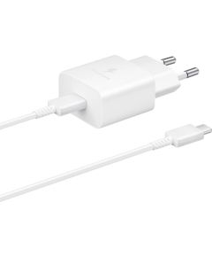 Samsung EP-T1510XWEGEU 15W Oriģināls Tīkla Lādētājs + USB-C kabelis balts (EU Blister)