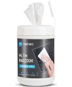 Natec Cleaning Wipes, Raccoon, 10x10 cm, 100-pack