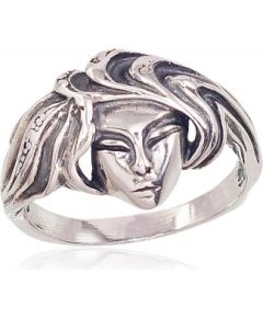 Серебряное кольцо #2101562(POx-Bk), Серебро	925°, оксид (покрытие), Размер: 19.5, 5.2 гр.