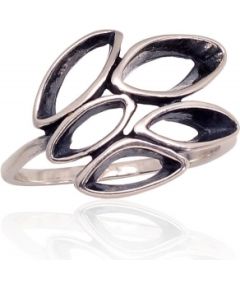 Серебряное кольцо #2101765(POx-Bk), Серебро	925°, оксид (покрытие), Размер: 18, 2.9 гр.