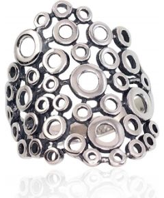 Серебряное кольцо #2101670(POx-Bk), Серебро	925°, оксид (покрытие), Размер: 17, 3.4 гр.