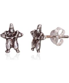 Серебряные серьги-пуссеты #2203420(POx-Bk), Серебро	925°, оксид (покрытие), 0.6 гр.