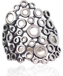 Серебряное кольцо #2101670(POx-Bk), Серебро	925°, оксид (покрытие), Размер: 17, 3.2 гр.