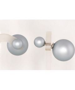 Серебряные серьги #2201136_PC-GR, Серебро	925°,  Пластик , 5.3 гр.