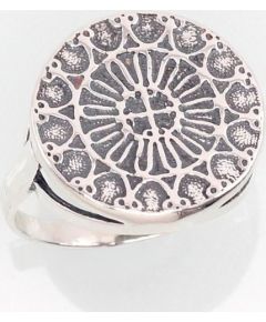 Серебряное кольцо #2101396(POX-BK), Серебро	925°, оксид (покрытие), Размер: 17, 4.4 гр.