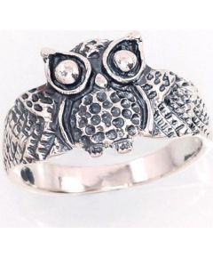 Серебряное кольцо #2101385(POX-BK), Серебро	925°, оксид (покрытие), Размер: 15.5, 4.8 гр.