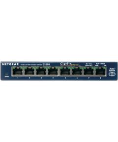 Netgear Switch GS108GE Unmanaged, Desktop, 1 Gbps (RJ-45) ports quantity 8, Power supply type External
