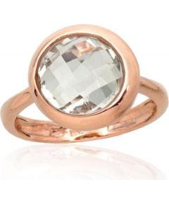 Золотое кольцо #1100959(Au-R)_AMG, Красное Золото	585°, Зеленый Аметист , Размер: 18, 4.51 гр.