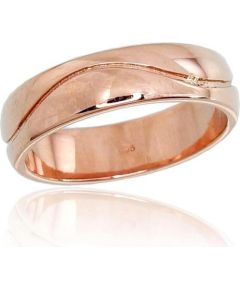 Laulību zelta gredzens #1100101(AU-R) (Gredzena biezums 5mm), Sarkanais zelts	585°, Izmērs: 18, 4.47 gr.
