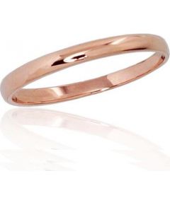 Laulību zelta gredzens #1100541(AU-R) (Gredzena biezums 2mm), Sarkanais zelts	585°, Izmērs: 15.5, 1.01 gr.