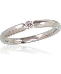 Помолвочное кольцо #1100556(AU-W)_DI, Белое золото	585°, Бриллианты (0,08Ct), Размер: 17, 2.5 гр.