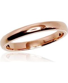 Laulību zelta gredzens #1100001(AU-R) (Gredzena biezums 2.5mm), Sarkanais zelts	585°, Izmērs: 22, 3.38 gr.