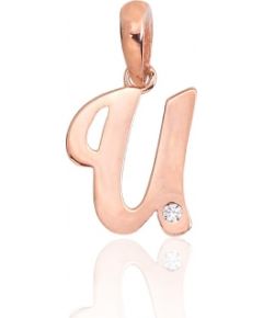 Zelta kulons #1300927(Au-R)_CZ, Sarkanais Zelts	585°, Cirkoni , 0.44 gr. Burti