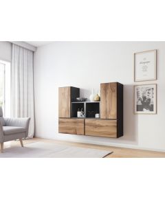 Cama Meble Cama living room furniture set ROCO 18 (4xRO3 + 2xRO6) antracite/wotan oak