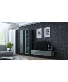 Cama Meble Cama Living room cabinet set VIGO 10 grey/grey gloss