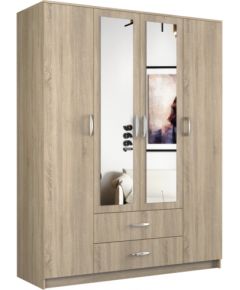 Top E Shop Topeshop ROMANA 160 SON bedroom wardrobe/closet 11 shelves 4 door(s) Oak