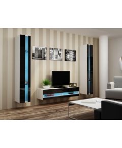Cama Meble Cama Living room cabinet set VIGO NEW 12 white/black gloss