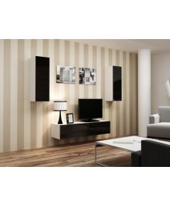 Cama Meble Cama Living room cabinet set VIGO 7 white/black gloss