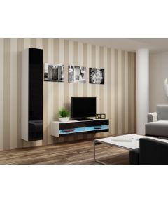 Cama Meble Cama Living room cabinet set VIGO NEW 13 white/black gloss