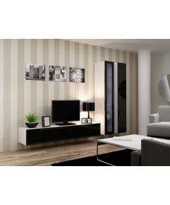 Cama Meble Cama Living room cabinet set VIGO 3 white/black gloss