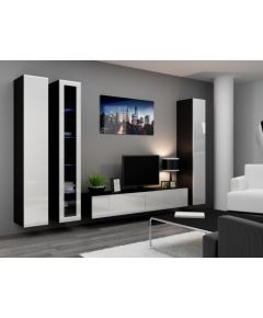 Cama Meble Cama Living room cabinet set VIGO 2 black/white gloss