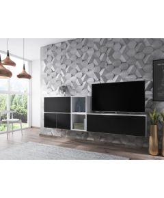 Cama Meble Cama living room furniture set ROCO 9 (RO1+RO3+2xRO6+2xRO5) white/white/black