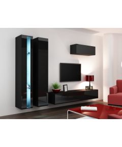 Cama Meble Cama Living room cabinet set VIGO NEW 1 black/black gloss