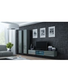 Cama Meble Cama Living room cabinet set VIGO 19 grey/grey gloss