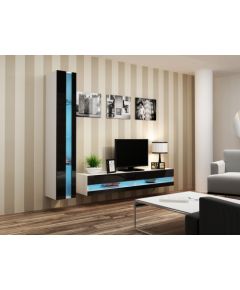 Cama Meble Cama Living room cabinet set VIGO NEW 8 white/black gloss
