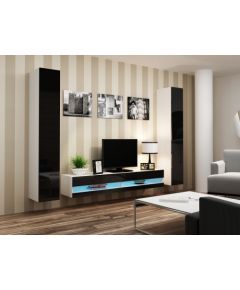 Cama Meble Cama Living room cabinet set VIGO NEW 4 white/black gloss