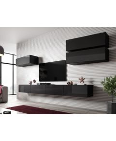 Cama Meble Cama Living room cabinet set VIGO SLANT 4 black/black gloss