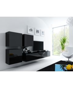 Cama Meble Cama Living room cabinet set VIGO 23 black/black gloss