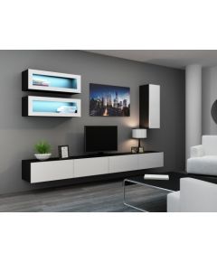 Cama Meble Cama Living room cabinet set VIGO 11 black/white gloss