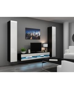 Cama Meble Cama Living room cabinet set VIGO NEW 4 black/white gloss