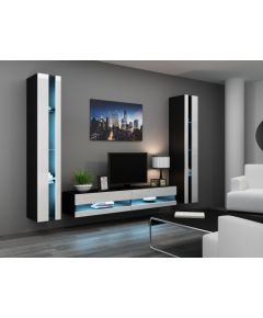 Cama Meble Cama Living room cabinet set VIGO NEW 3 black/white gloss
