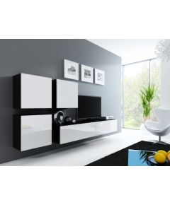 Cama Meble Cama Living room cabinet set VIGO 23 black/white gloss