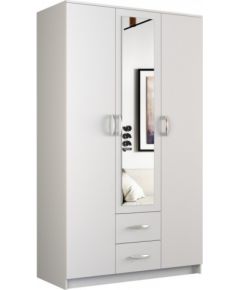Top E Shop Topeshop ROMANA 120 BIEL bedroom wardrobe/closet 6 shelves 3 door(s) White