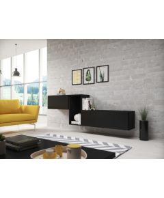 Cama Meble Cama living room furniture set ROCO 11 (RO1+RO3+RO4) black/black/black