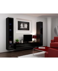 Cama Meble Cama Living room cabinet set VIGO 5 black/black gloss