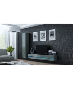 Cama Meble Cama Living room cabinet set VIGO NEW 9 grey/grey gloss