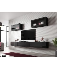 Cama Meble Cama Living room cabinet set VIGO SLANT 3 black/black gloss