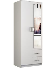 Top E Shop Topeshop ROMANA 80 BIEL L bedroom wardrobe/closet 5 shelves 2 door(s) White