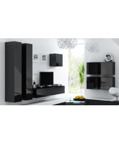 Cama Meble Cama Living room cabinet set VIGO 24 black/black gloss