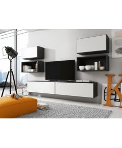 Cama Meble Cama living room furniture set ROCO 3 (2xRO3+2xRO4+2xRO1) black/black/white