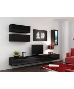 Cama Meble Cama Living room cabinet set VIGO 12 black/black gloss