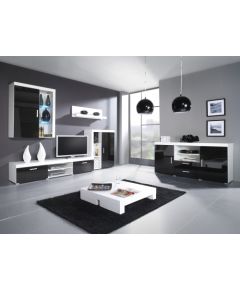 Cama Meble Cama living room storage set SAMBA C white/black gloss