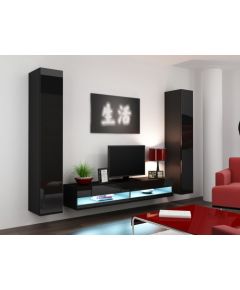 Cama Meble Cama Living room cabinet set VIGO NEW 4 black/black gloss