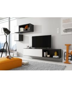 Cama Meble Cama living room furniture set ROCO 5 (RO1+2xRO4+2xRO5) black/black/white